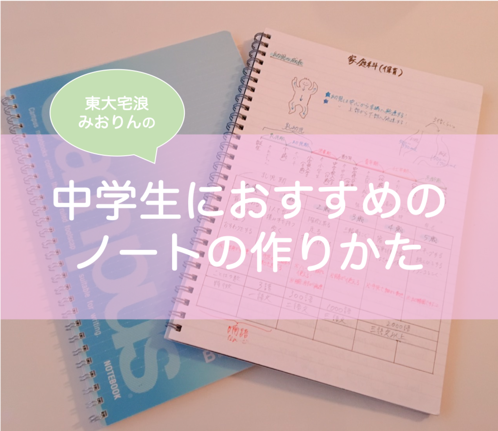 中学生におすすめのノートの取り方 作り方 東大女子が中学時代のノートを公開 東大みおりんのわーいわーい喫茶